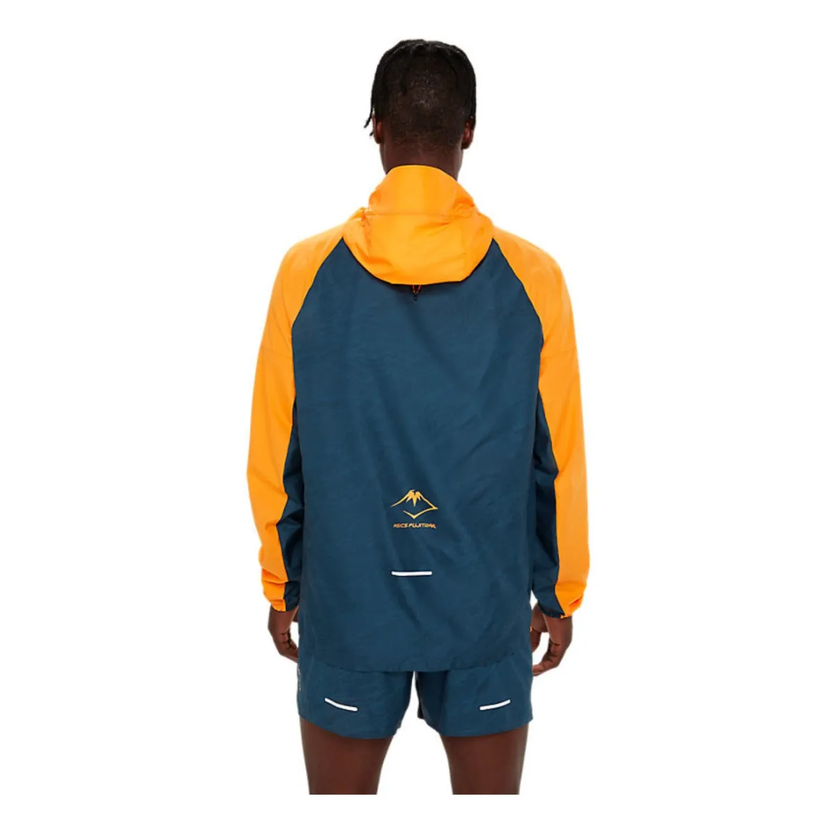 Jacket Asics Fujitrail Packable Windbreaker Orange Blue