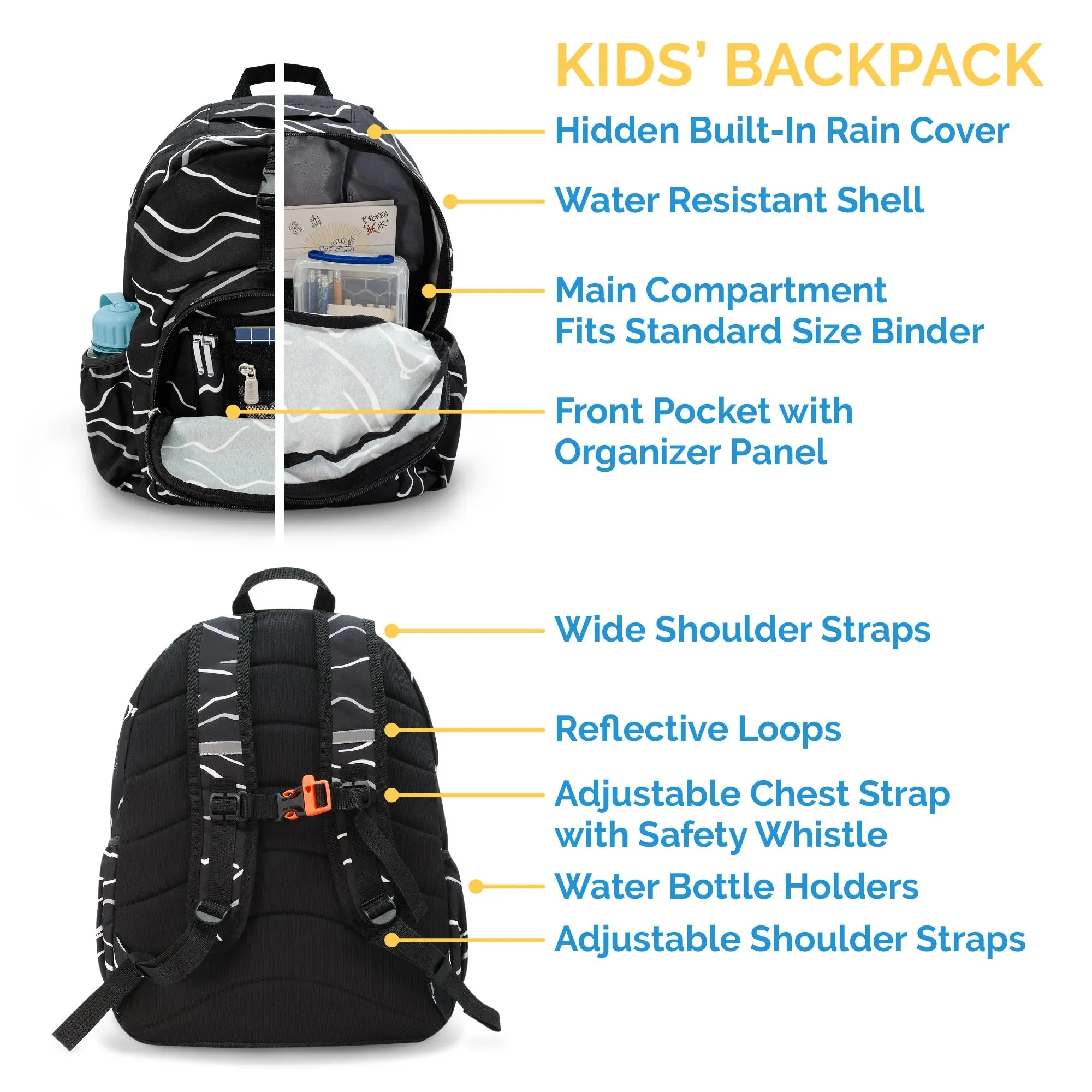 Jan & Jul Navy Forest Kids Backpack