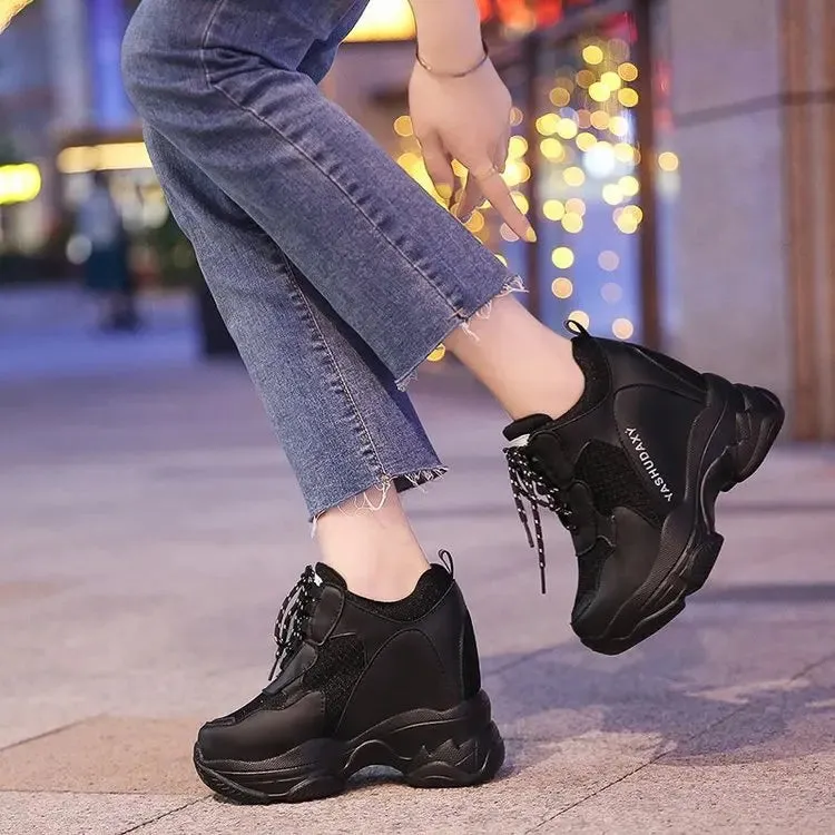 Joskaa 2024 New Chunky Platform Sneakers Black