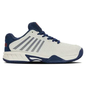 K-Swiss Hypercourt Express 2 HB Tennis Shoes (Junior) - Blanc/Blue Opal/Lollipop