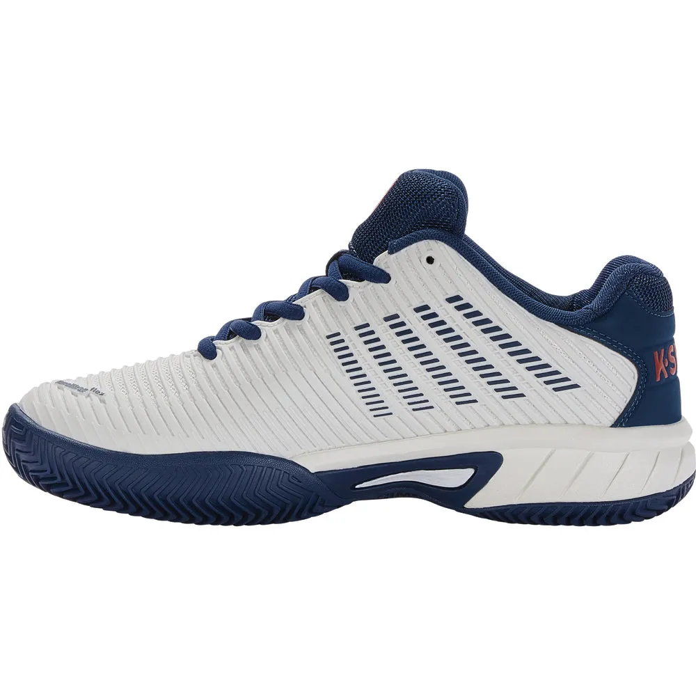 K-Swiss Hypercourt Express 2 HB Tennis Shoes (Junior) - Blanc/Blue Opal/Lollipop