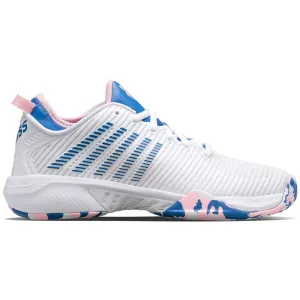 K-Swiss Women's Hypercourt Supreme Tennis Shoes White/Star Sapphire/Orchid Pink