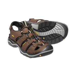 Keen Rialto II Men's Leather Walking Sandals - Bison/Black