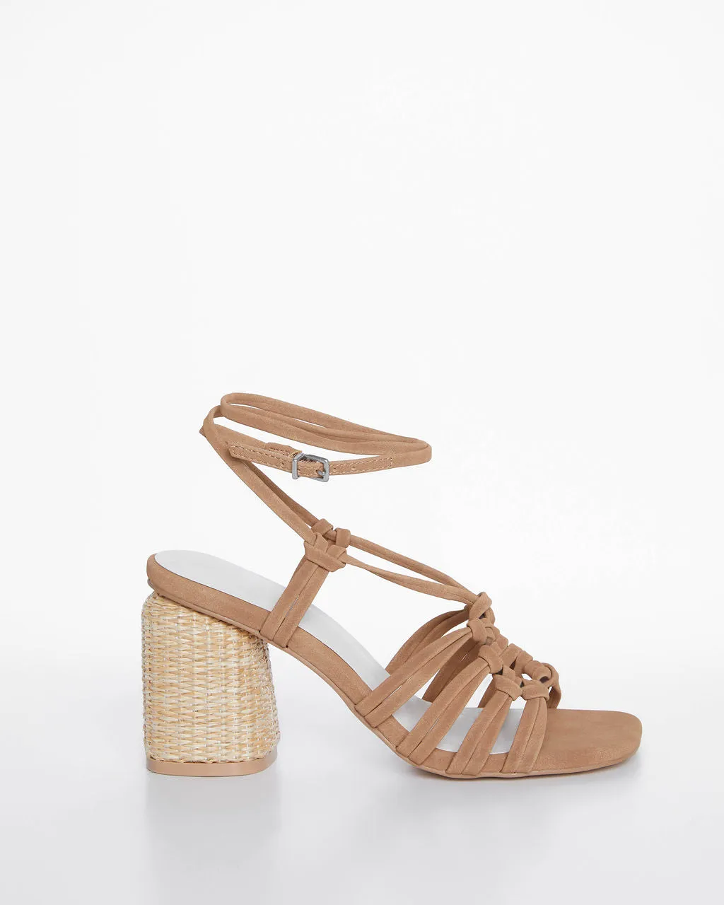 Koko Strappy Straw Block Heels