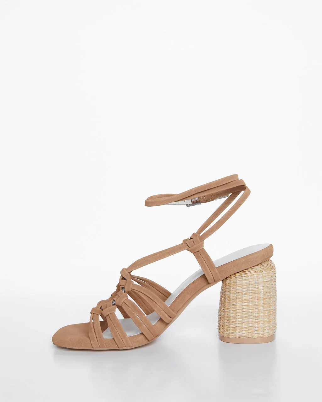 Koko Strappy Straw Block Heels