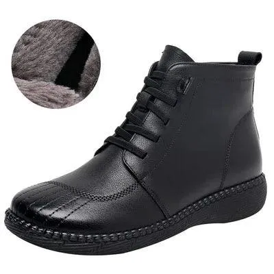 Leather Ankle Boots Handmade Soft Sneakers Women's Casual Shoes GCSZXC59