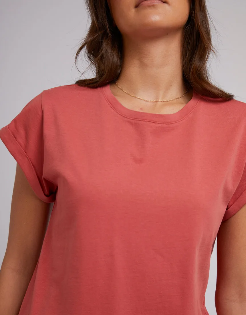 Lucy Washed Tee Terracotta