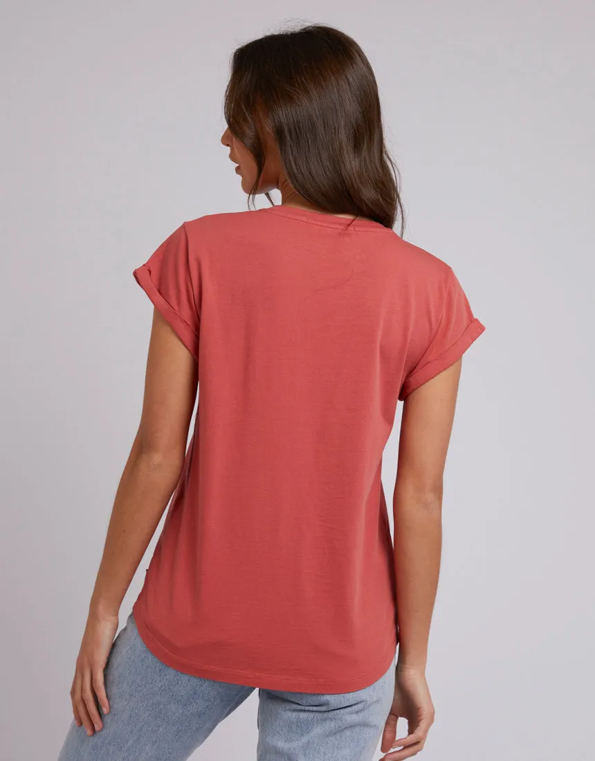 Lucy Washed Tee Terracotta