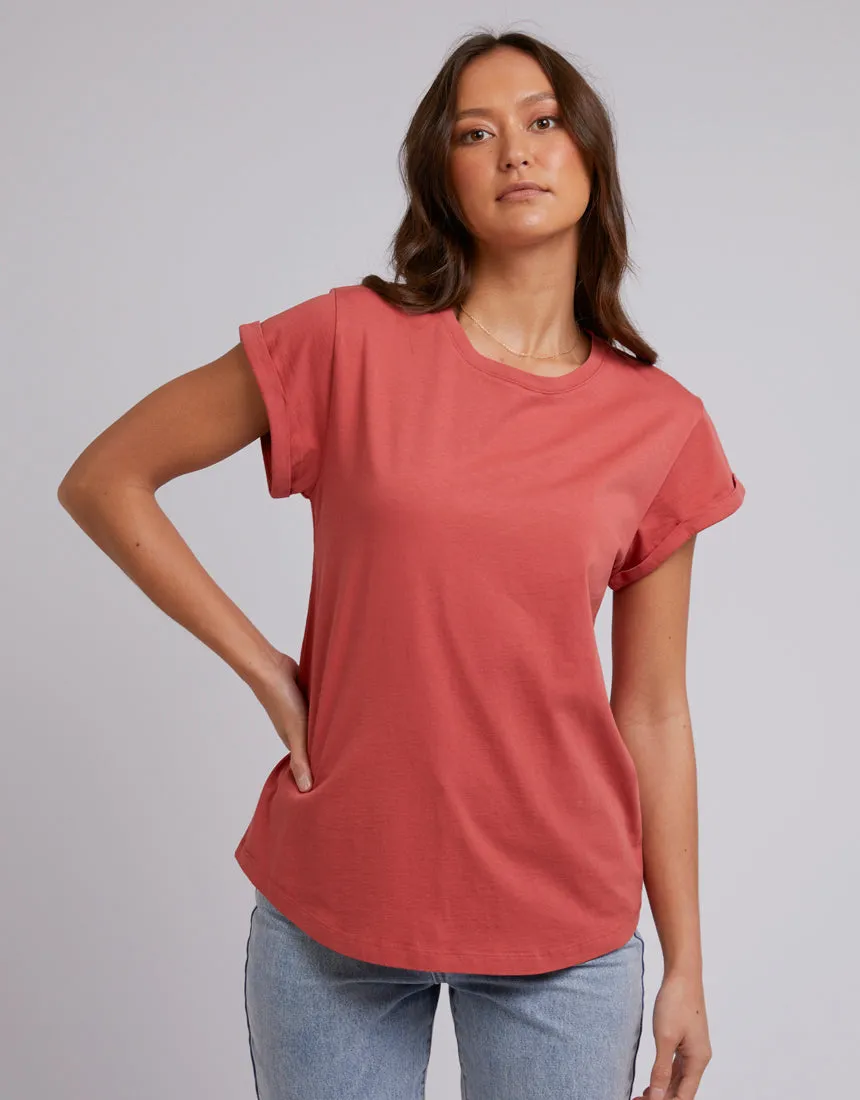 Lucy Washed Tee Terracotta