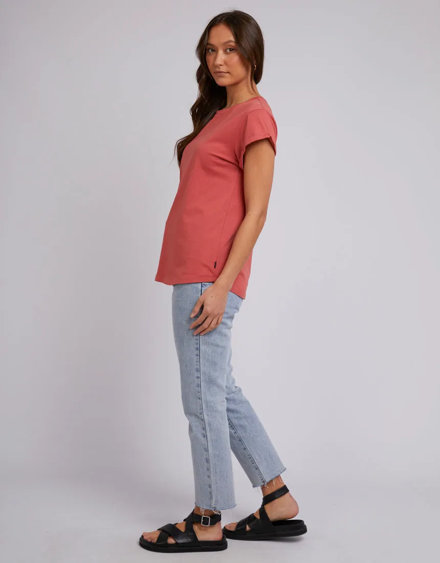 Lucy Washed Tee Terracotta