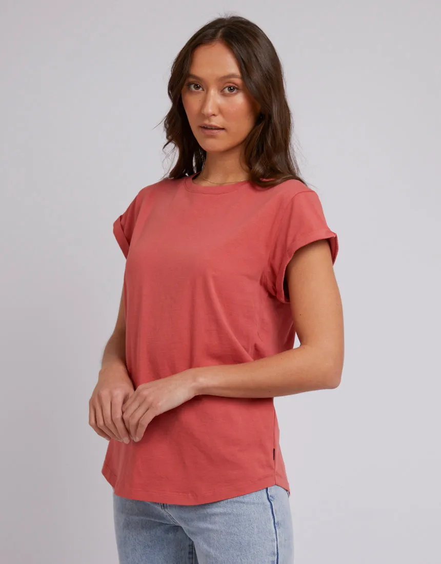 Lucy Washed Tee Terracotta