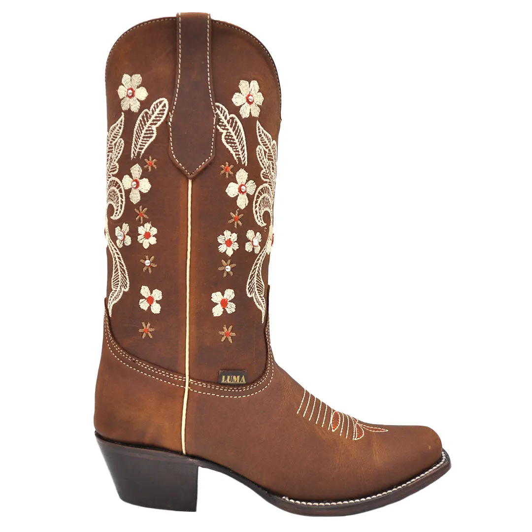 Luma NK1 Women's Tan Square Toe Western Boots