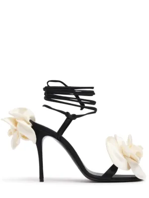 Magda Butrym   105mm Satin flower sandals 