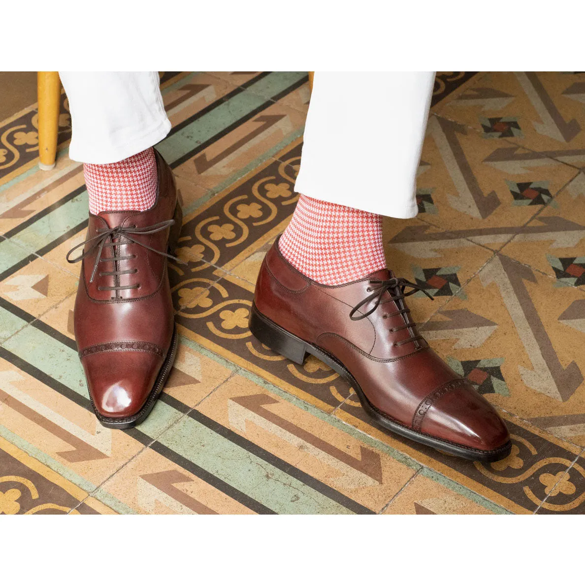 Marron Mediterraneo Cap Toe Oxford Shoe