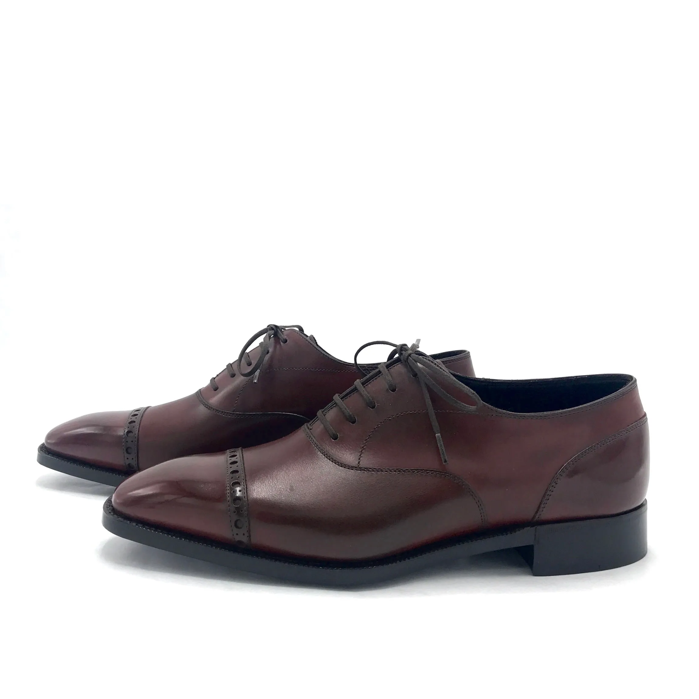 Marron Mediterraneo Cap Toe Oxford Shoe