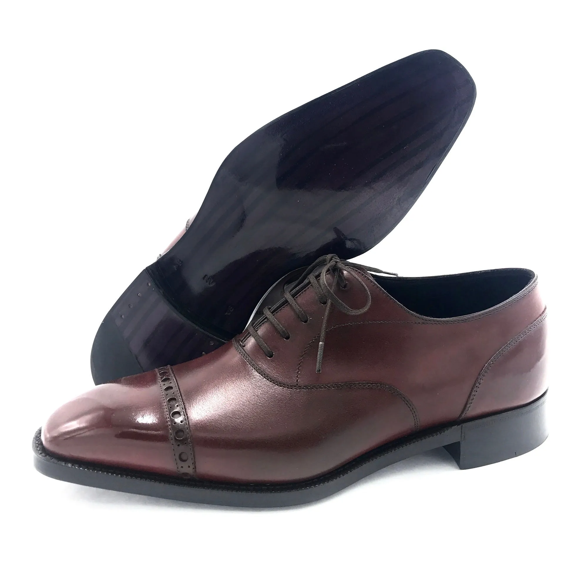 Marron Mediterraneo Cap Toe Oxford Shoe