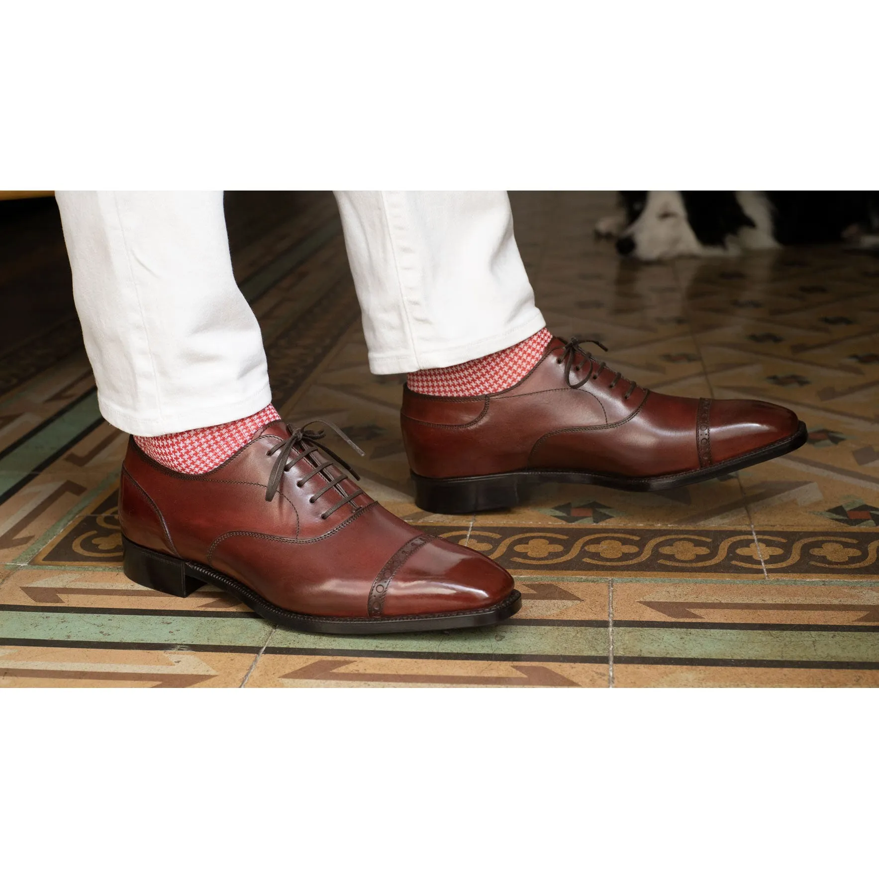 Marron Mediterraneo Cap Toe Oxford Shoe