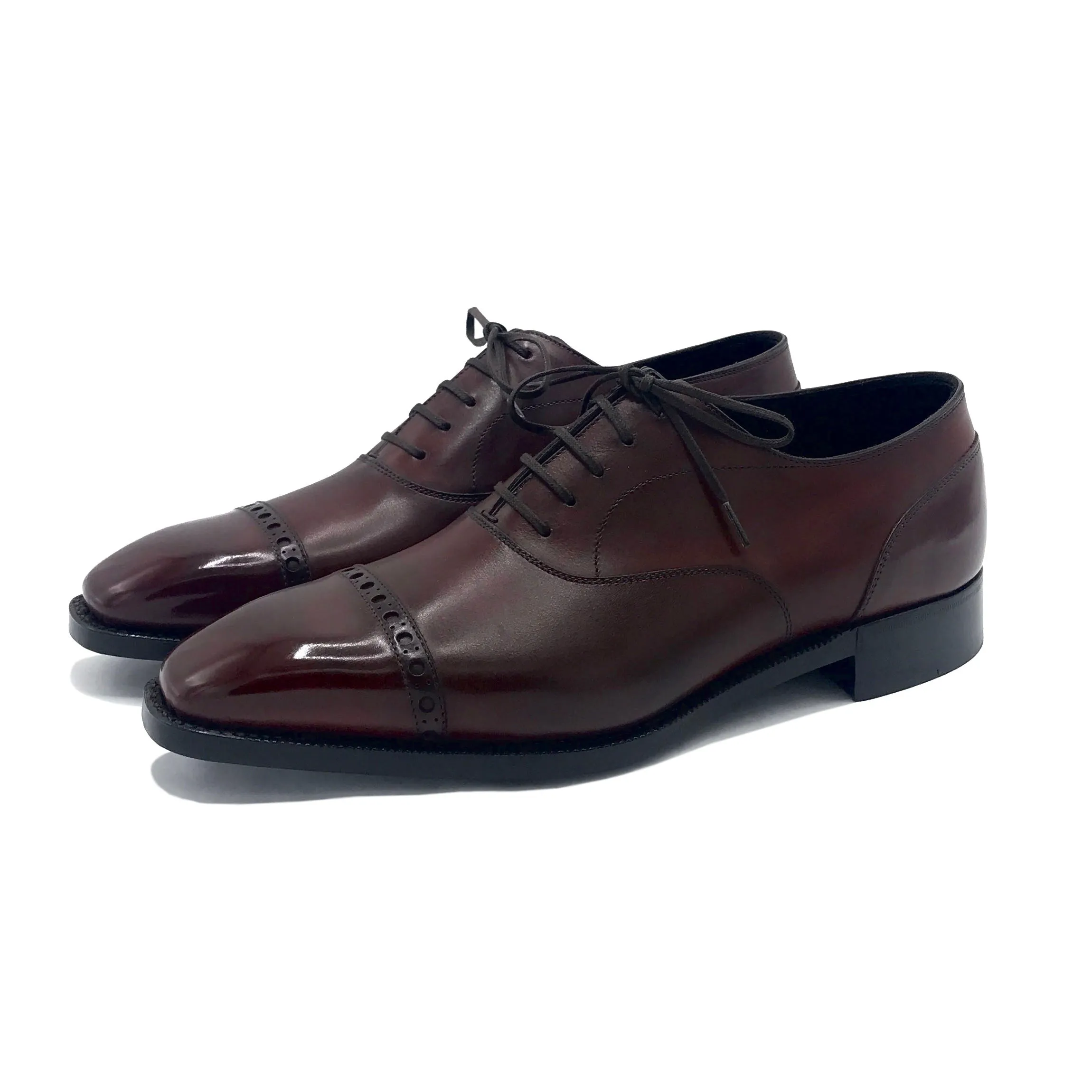 Marron Mediterraneo Cap Toe Oxford Shoe