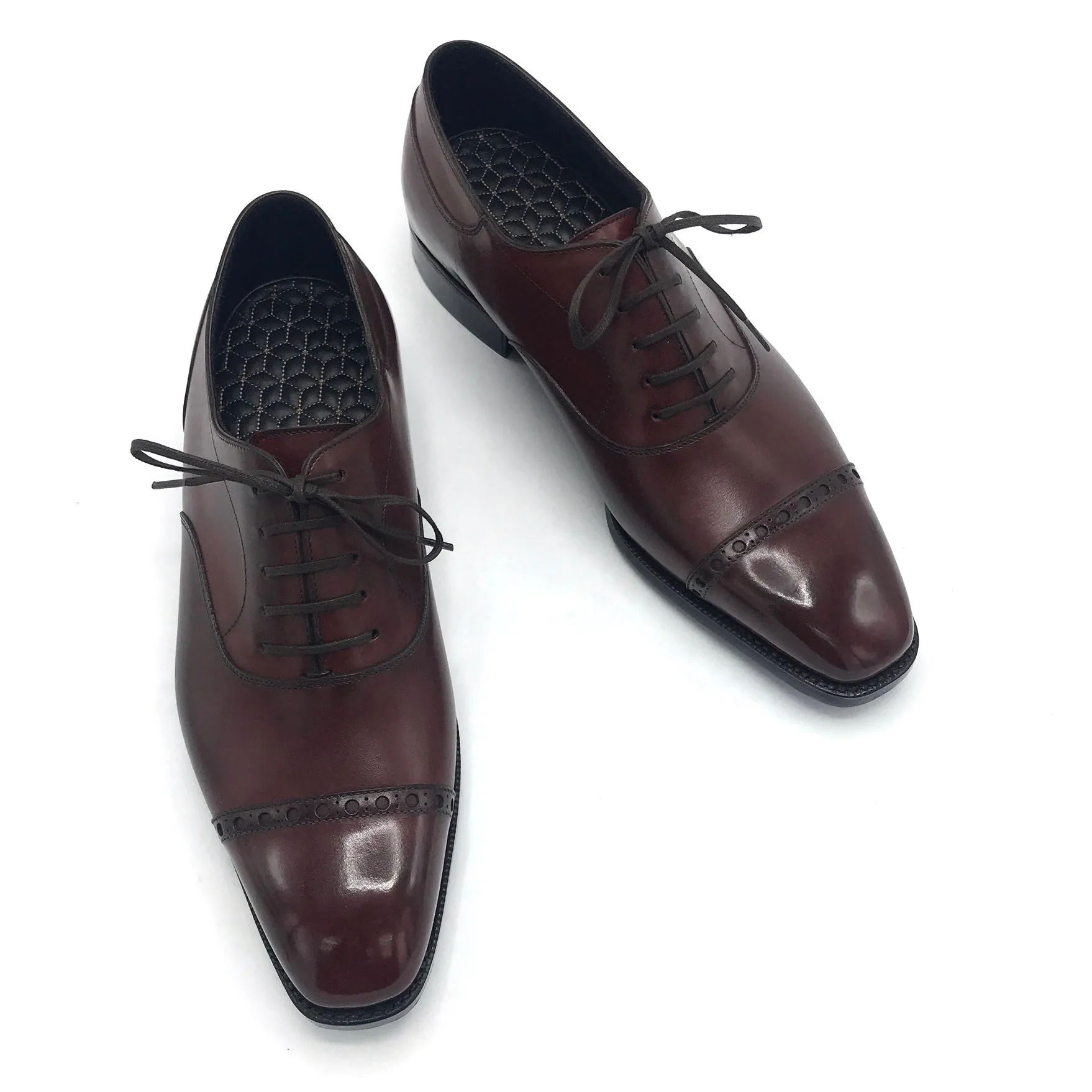 Marron Mediterraneo Cap Toe Oxford Shoe