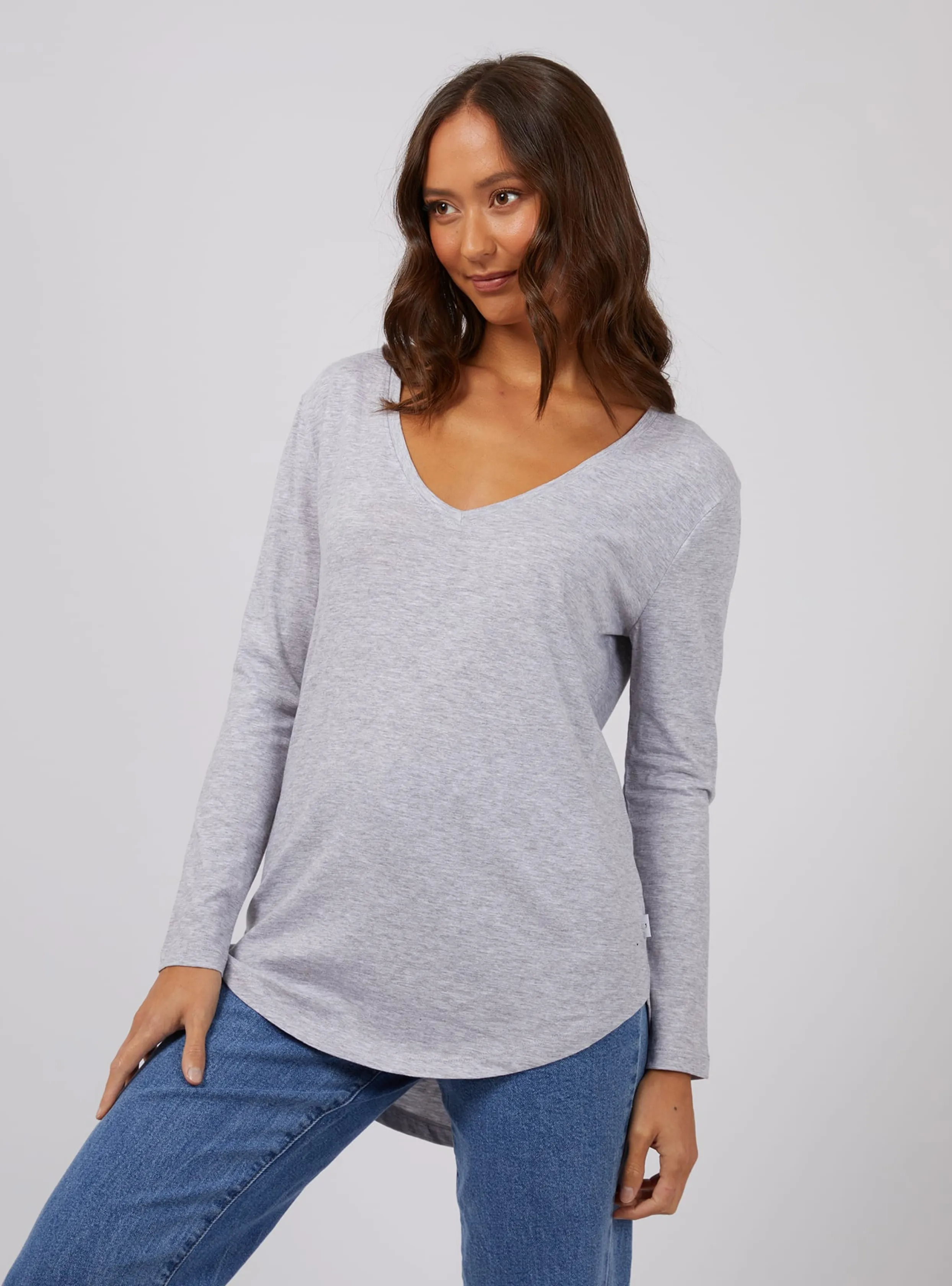 MARVELOUS L/S TEE - Grey Marle