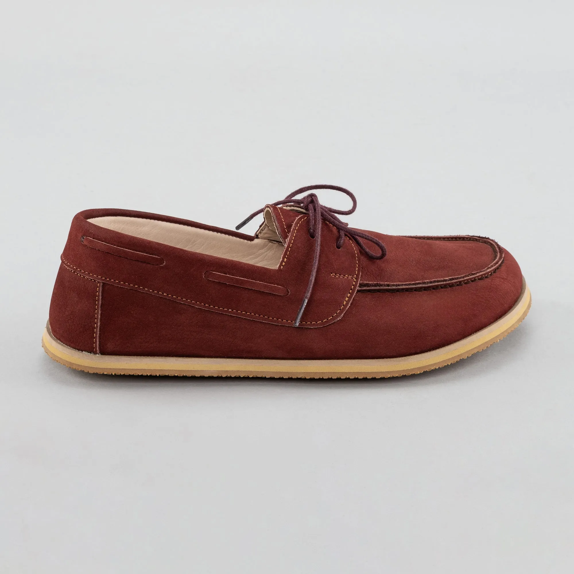 Men's Burgundy Boat Shoes