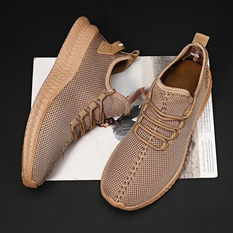 Men's Spring/Autumn Mesh Breathable Lace-Up Sneakers | Lightweight Shoes