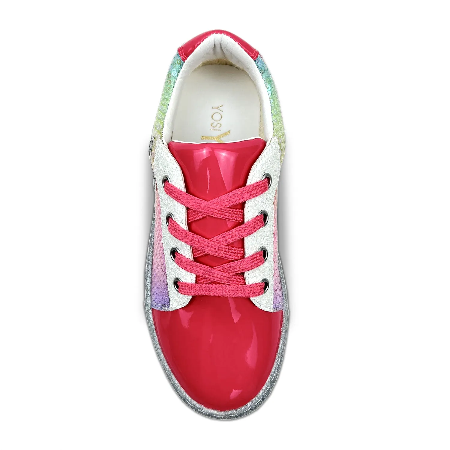 Miss Harper Sneaker in Pink Sequin - Kids