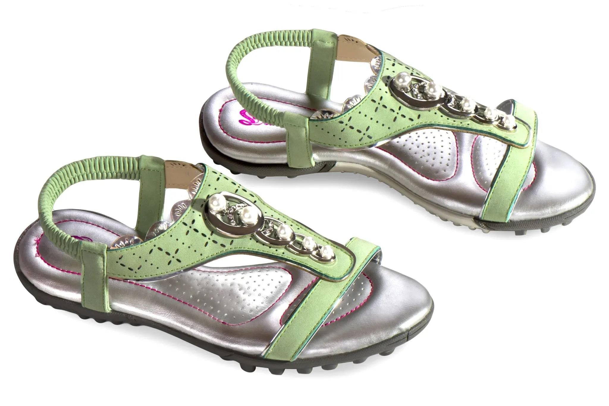 Nailed Golf: Sweet Sandals Pearly Girl Sage (Size 8) SALE