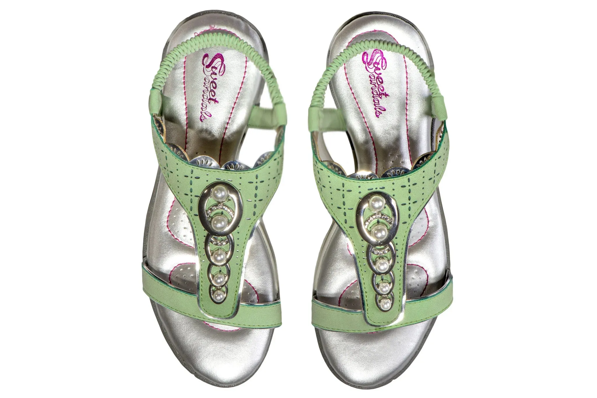 Nailed Golf: Sweet Sandals Pearly Girl Sage (Size 8) SALE