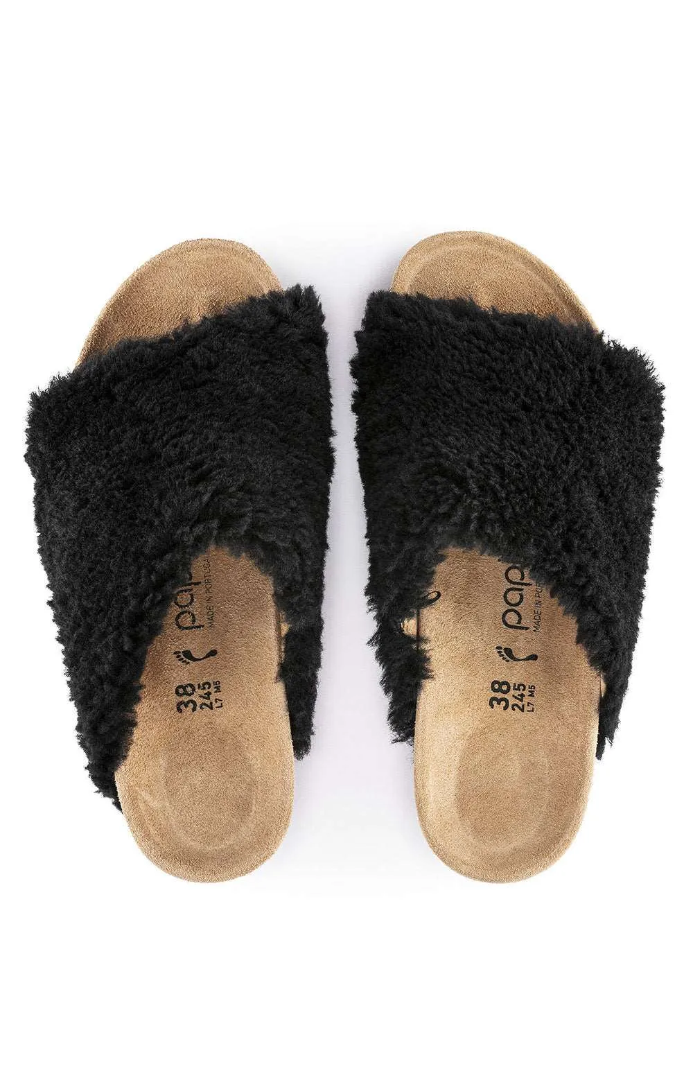 Namica Teddy Shearling Mules - Black