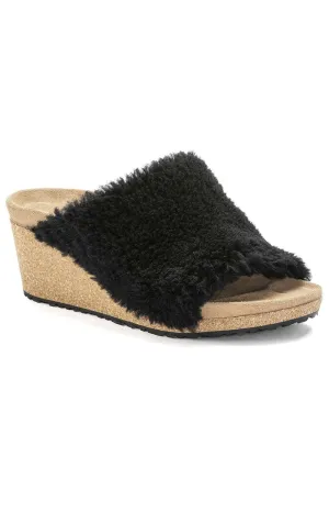 Namica Teddy Shearling Mules - Black