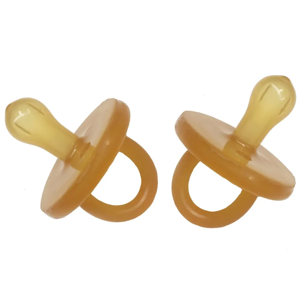 Natural Rubber Soother Round - Twin Pack