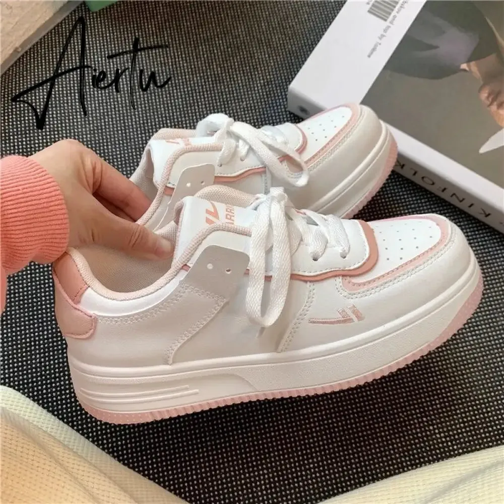 New Women Cute Cartoon Little Bear Strawberry Flat Kawaii Shoes Japanese Female Platform Casual Tennis Vulcanized Sneakers