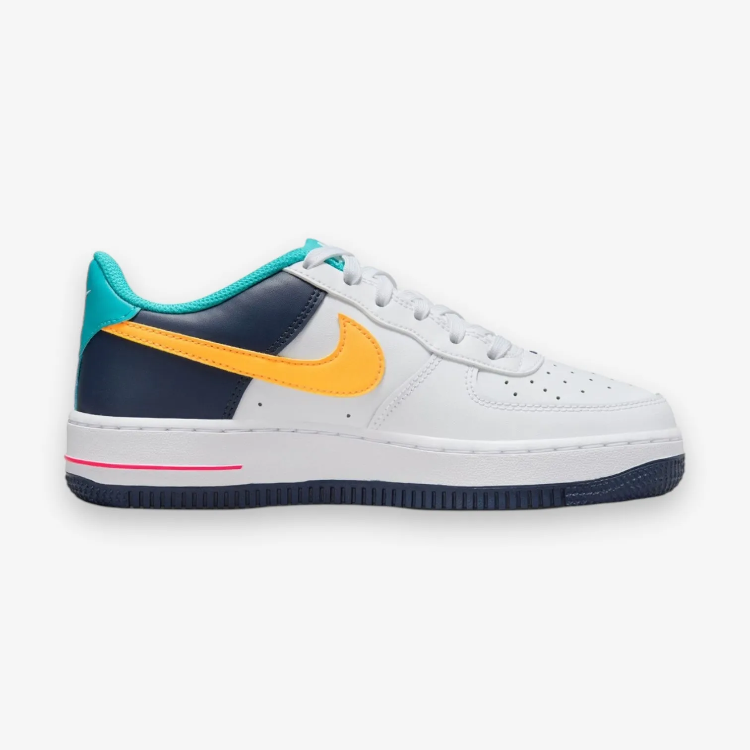 Nike AIR FORCE 1 BG WHITE/RACER PINK-THUNDER BLUE HF4793-100