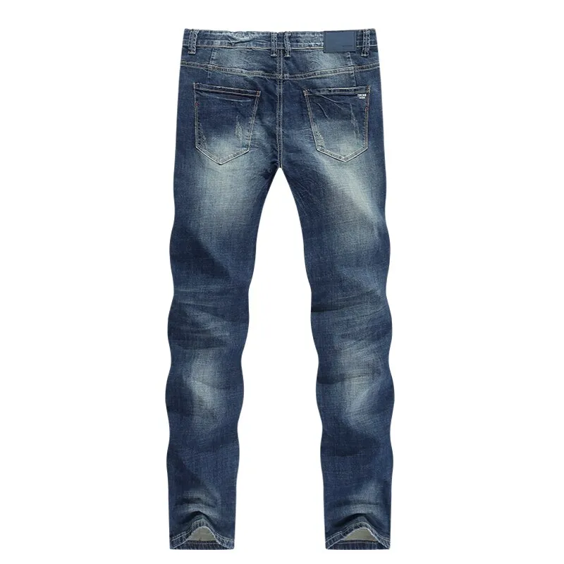 Nsqured Dark Blue Stretch Slim Jeans