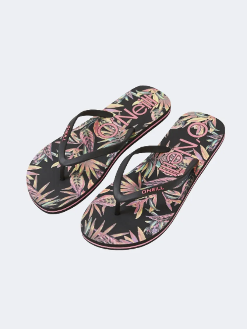 O&#39;Neill Profile Graphic  Women Beach Slippers Black Tropical