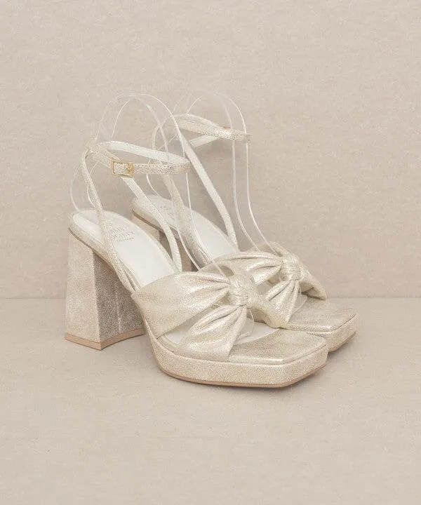 OASIS SOCIETY Zoey - Knotted Band Platform Heels