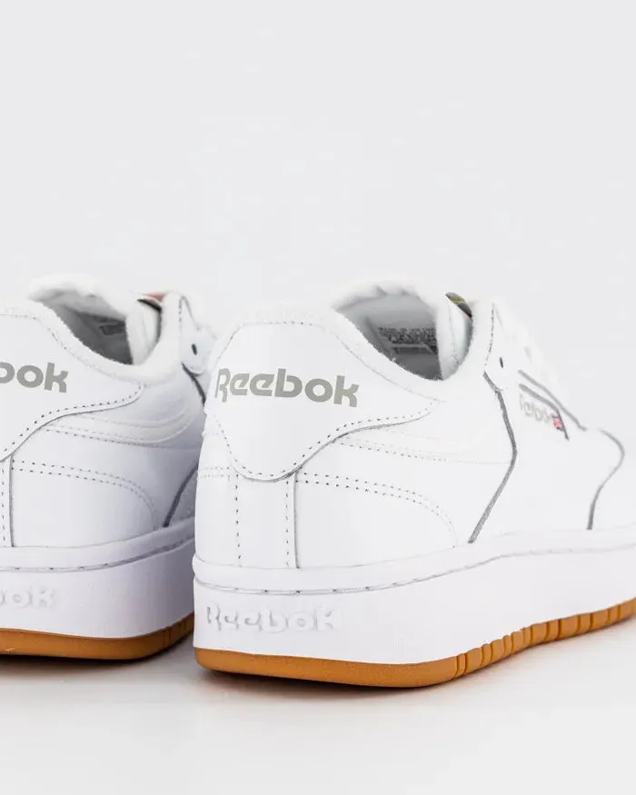 REEBOK WOMENS CLUB C DOUBLE - WHITE/GUM