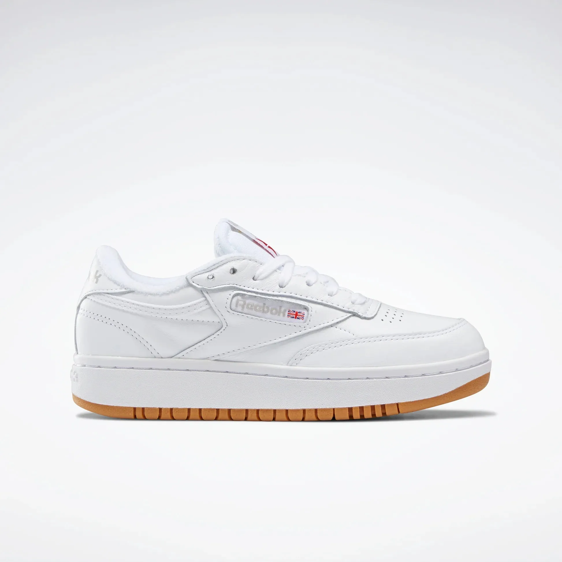 REEBOK WOMENS CLUB C DOUBLE - WHITE/GUM