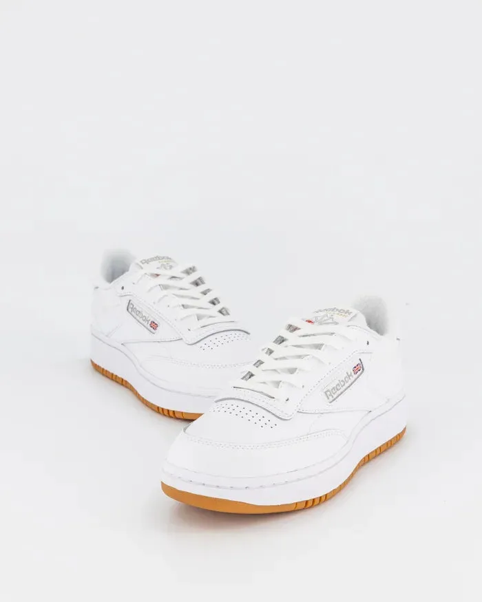 REEBOK WOMENS CLUB C DOUBLE - WHITE/GUM