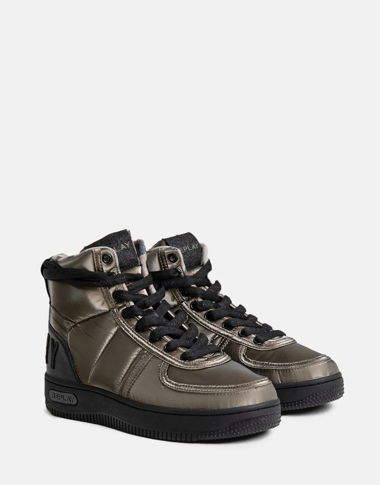 Replay Epic High Top Mil Green Sneakers