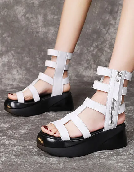 Retro Roman Platform Straps Sandals Summer