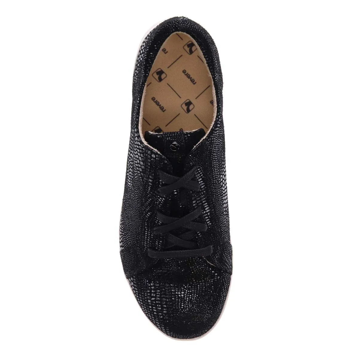 Revere Athens Women Sneakers In Black Lizard