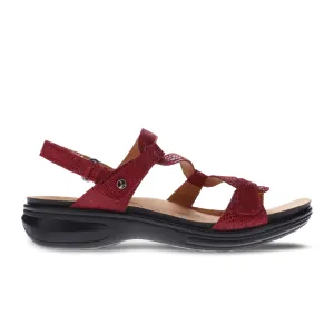 Revere Emerald Backstrap Sandal (Women) - Cherry Lizard