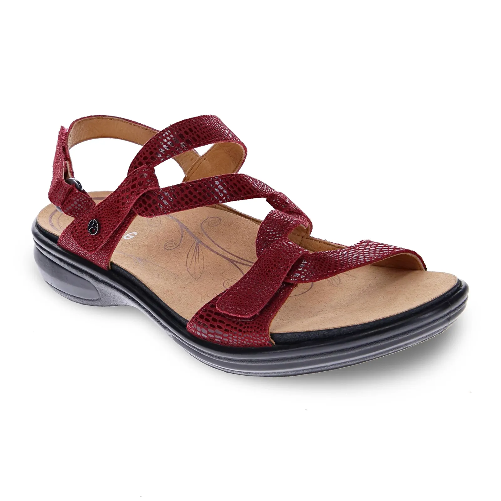 Revere Emerald Backstrap Sandal (Women) - Cherry Lizard