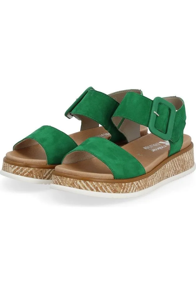 Rieker ladies sandals W0800-52 In green