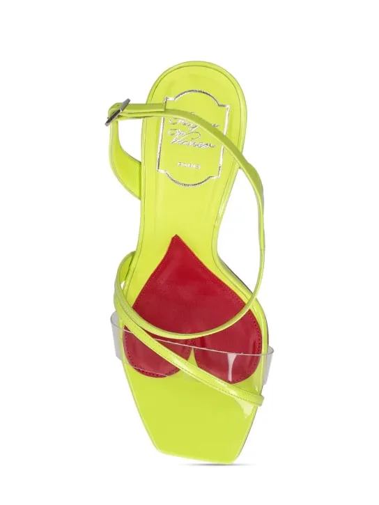 Roger Vivier   100mm PVC &amp; leather sandals 