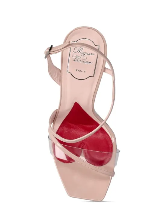 Roger Vivier   100mm PVC &amp; leather sandals 