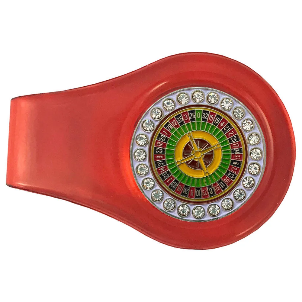 Roulette Wheel Golf Ball Marker With Colored Clip