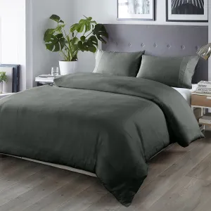 Royal Comfort Bamboo Blended Quilt Cover Set 1000TC Ultra Soft Luxury Bedding King Charcoal